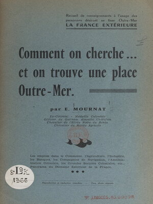 cover image of Comment on cherche... et on trouve une place outre-mer